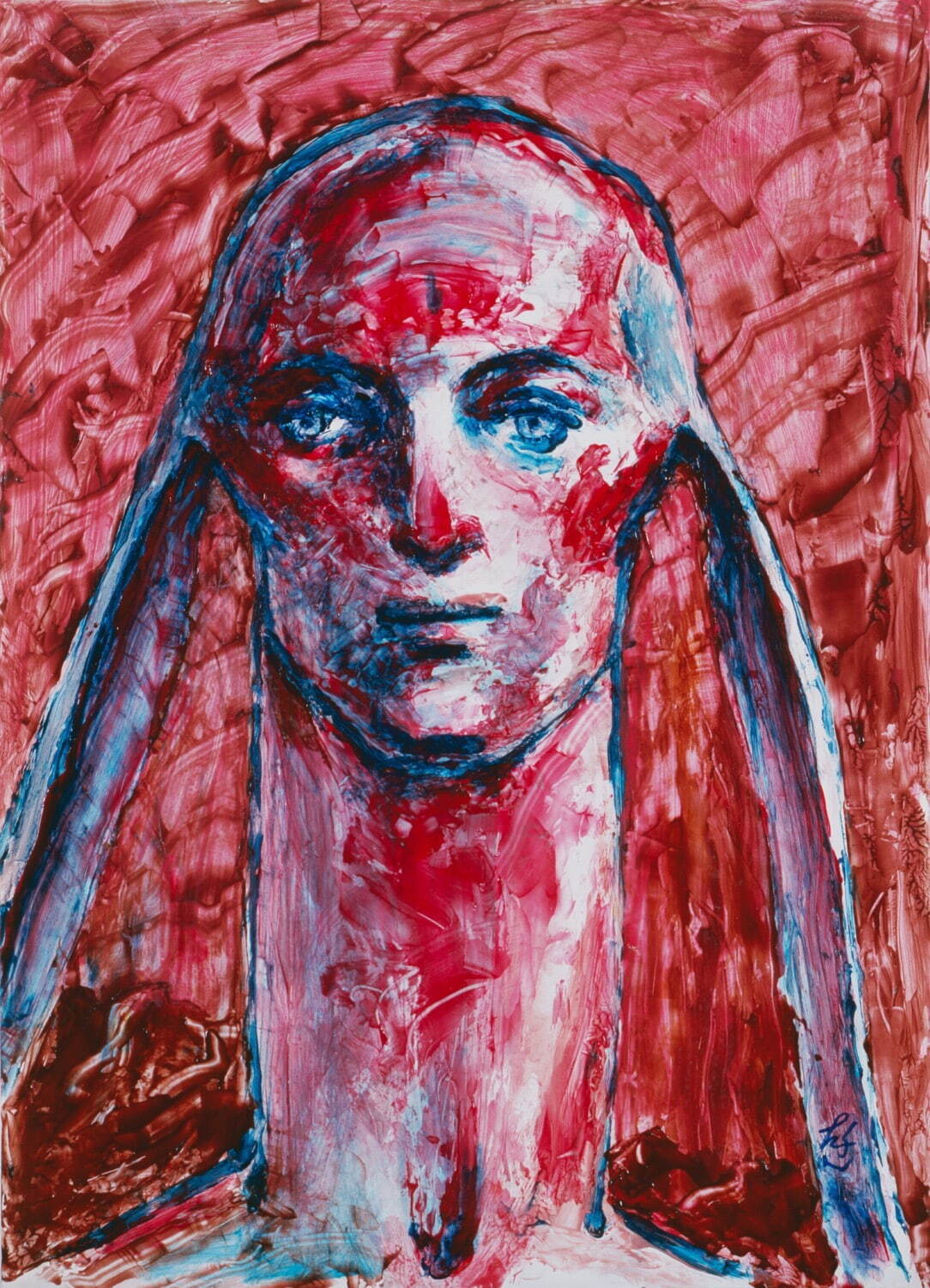 舟越桂 《DR1002》 2008年 紙にアクリル J. Suzuki蔵 © Katsura Funakoshi Courtesy of Nishimura Gallery