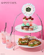 Q-pot CAFE.24年夏限定、“爽やかチョコミント＆甘酸っぱいストロベリー”アフタヌーンティー｜写真3