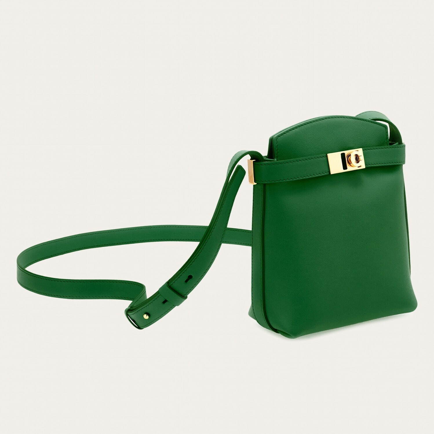 FERRAGAMO直営店 ショルダーストラップ付きハグウォレット フェラガモ「ハグ」ウィメンズミニ財布やカードケース