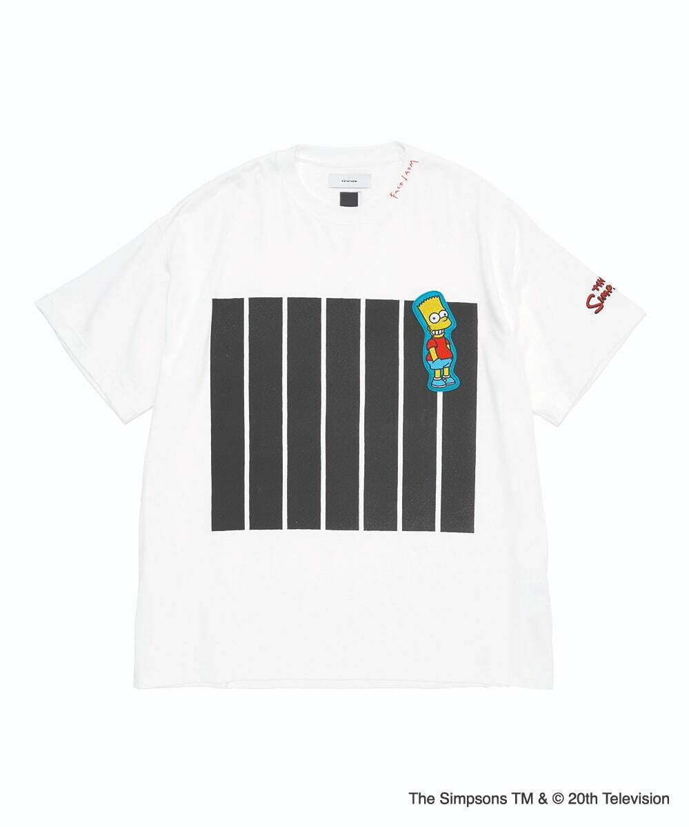 ファセッタズム『ザ・シンプソンズ』モチーフのリブTシャツ、黒