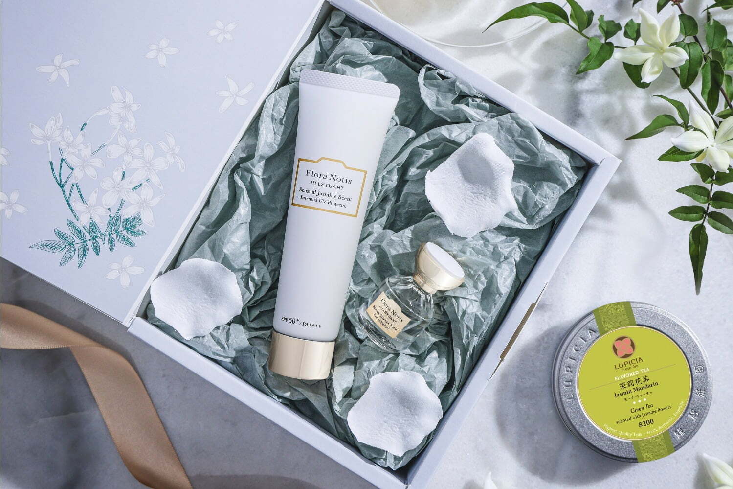 フローラノーティス ジルスチュアート24年夏コフレ、“ジャスミンの香り”の香水やヘアオイル入り