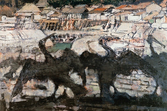 須田国太郎、【法観寺塔姿】、年代物・希少な画集画、新品高級額 額装付 O00384_0001-153x200.jpg