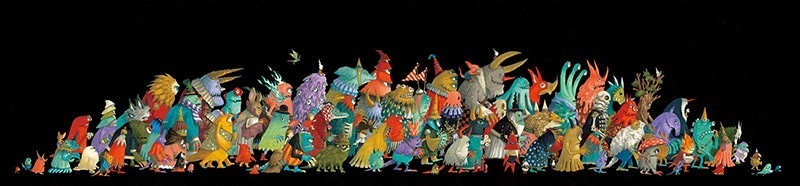 画家ジュナイダの大規模個展が長崎県美術館で、『HOME』『Michi』など絵本原画400点超が一堂に｜写真13