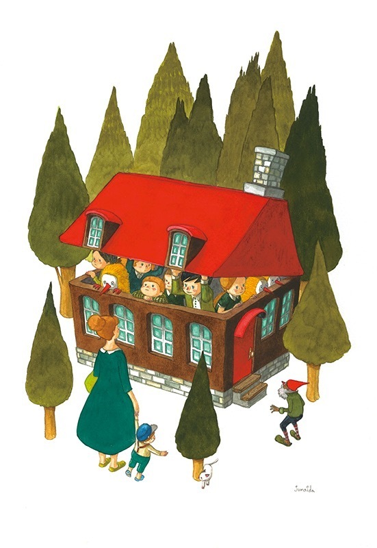 画家ジュナイダの大規模個展が長崎県美術館で、『HOME』『Michi』など絵本原画400点超が一堂に｜写真4