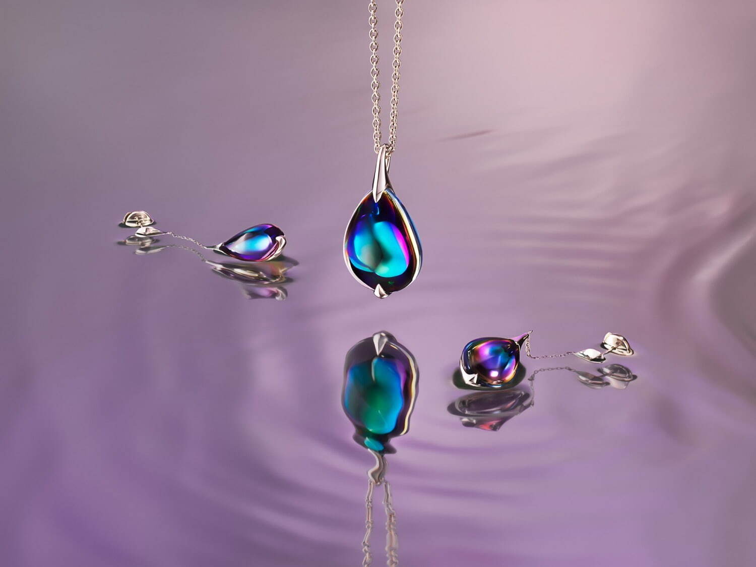 Baccarat - Baccarat(バカラ) ネックレス美品 - クリア×シルバー