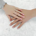 アナ スイの2WAYシルバーリング、ロゴ＆煌めくライトパープルの星モチーフ刻印｜写真2