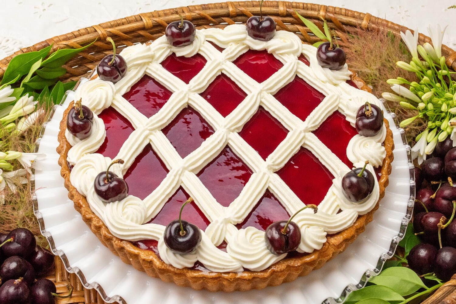 フルーツタルト｜キル フェ ボン「アメリカンチェリーとフランのタルト 〜バニラ風味〜」チェリーたっぷりの限定タルト