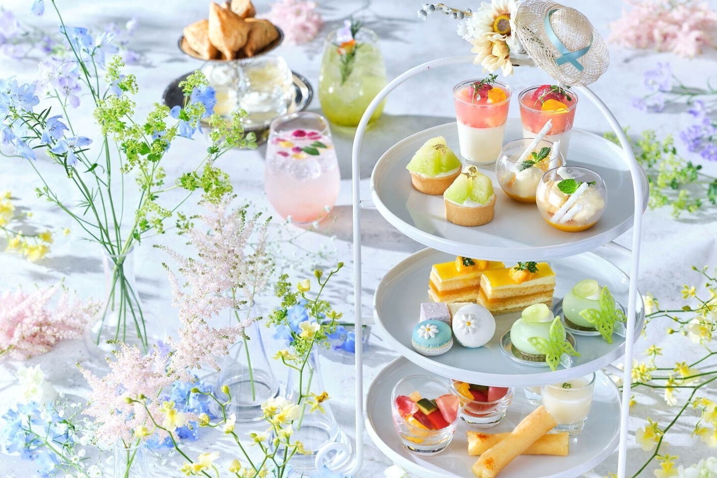 ブランマンジェ｜“夏フルーツ×シャーベットカラー”アフタヌーンティーが横浜＆大宮で、ハーゲンダッツコラボスイーツも