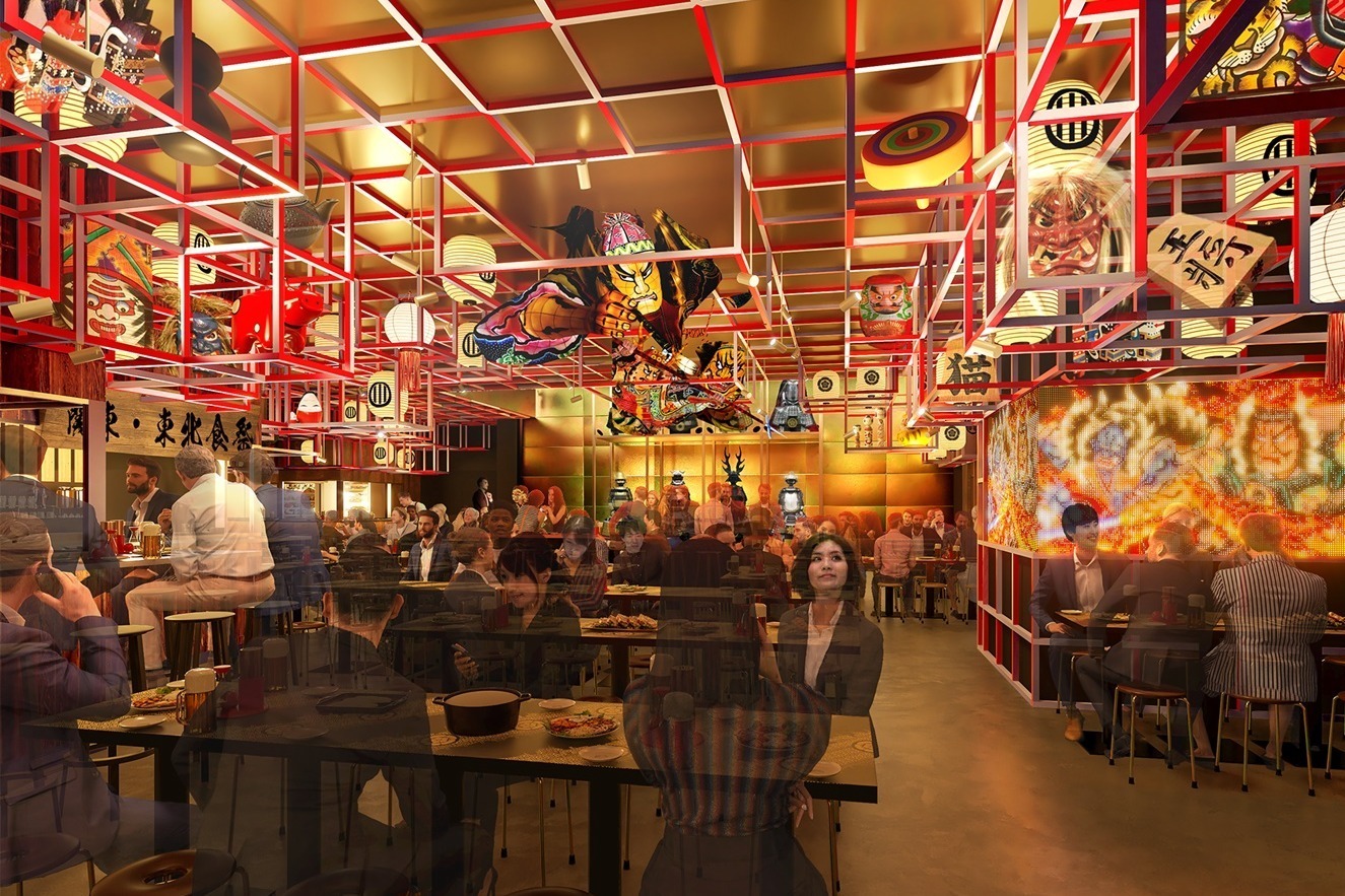 DJ｜東京・新橋に“縦横丁”レジャー施設「グランハマー」誕生、日本各地のご当地グルメやアジア料理を堪能