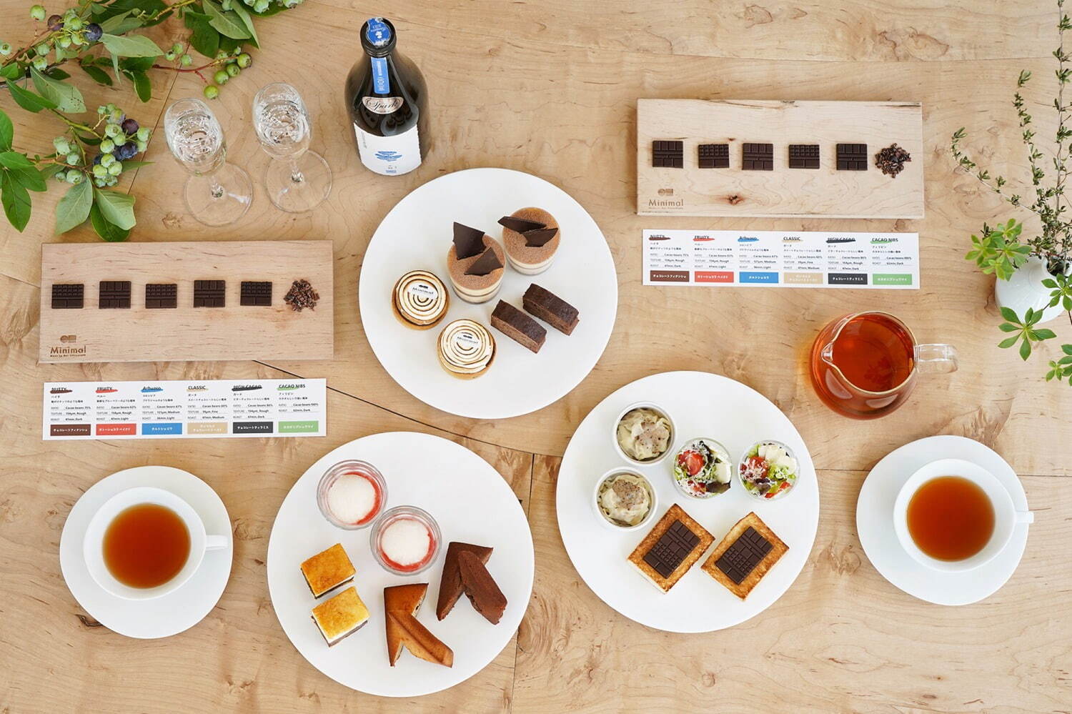 ミニマル初のチョコレートづくしアフタヌーンティーが麻布台ヒルズ店で、板チョコ食べ比べも｜写真1