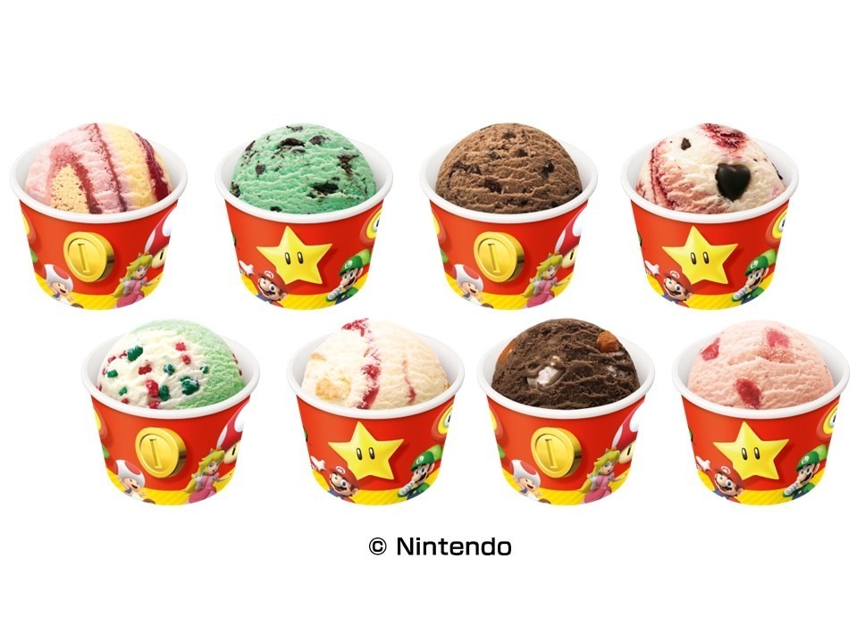 サーティワン×スーパーマリオ、“スーパースター”着想グレープソルベアイス＆土管カップのサンデーなど｜写真13