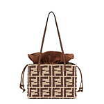 【FENDI】ロール スモール ラフィア トートバッグ ロール スモール ラフィア ベージュ | Fendi