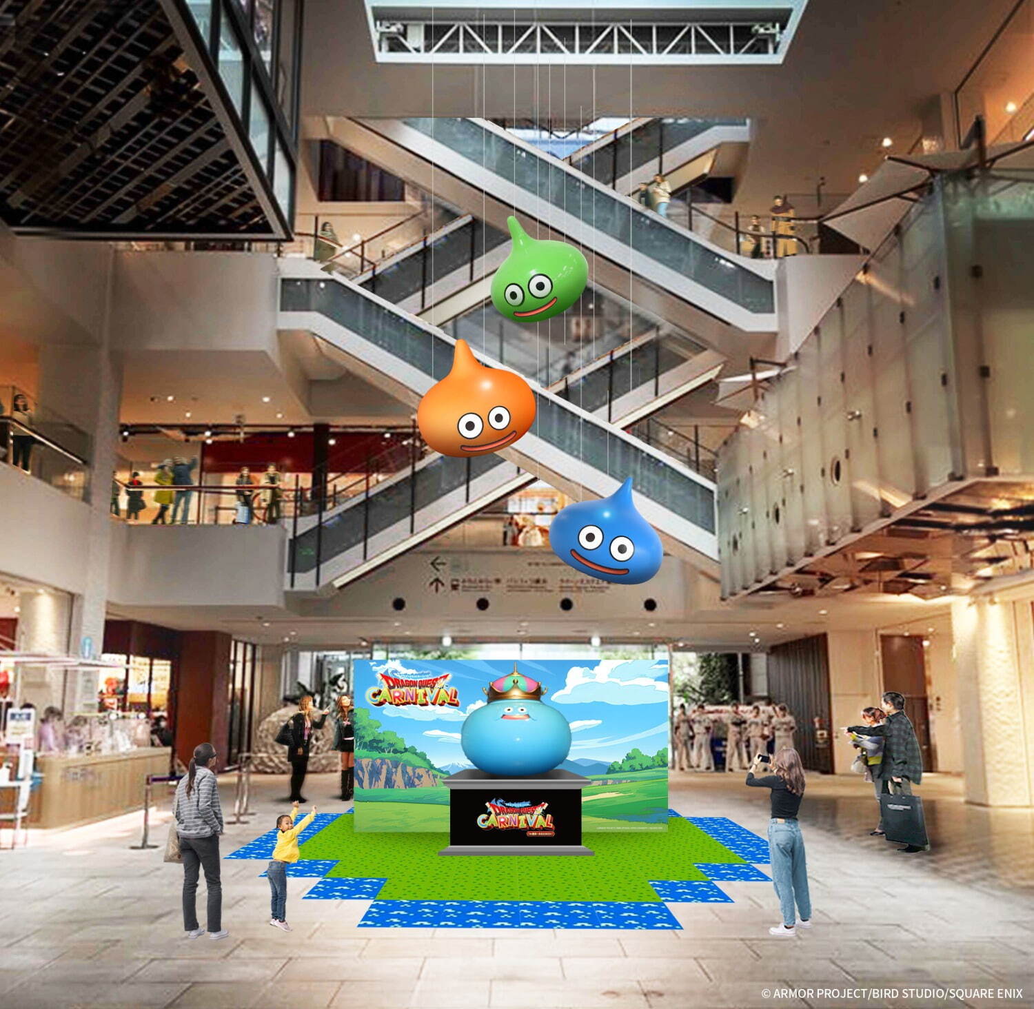 「ドラゴンクエスト」の世界観を楽しむイベントが横浜で、巨大“スライム”のバルーン＆スライム色塗り体験｜写真2