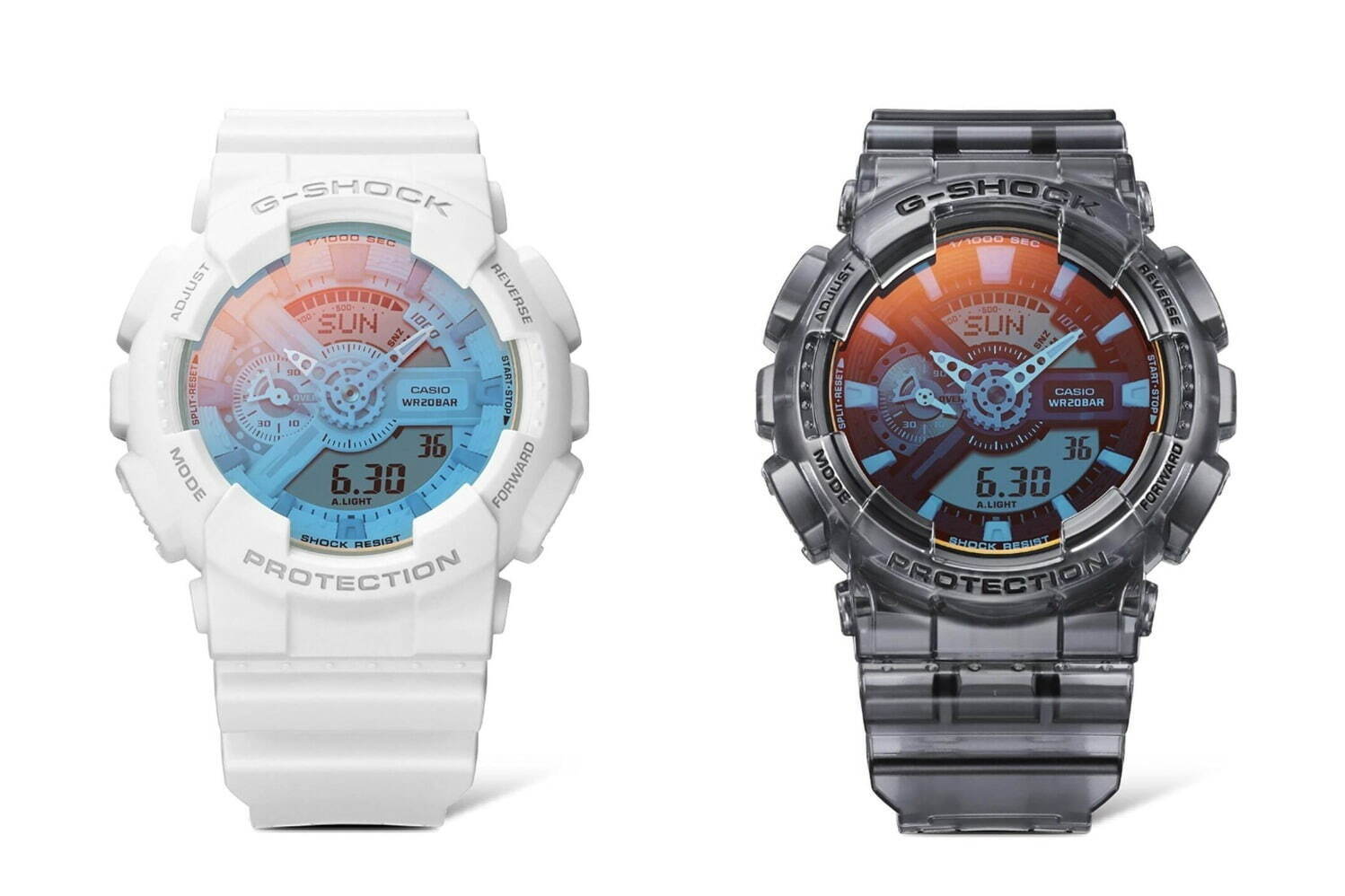 G-SHOCKの腕時計「ビーチタイムラプス」“昼間＆夕暮れの海辺”を