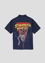 ストレンジャーシングス  オープンカラーシャツ グラニフ デモゴルゴン  L STRANGER THINGS パターン｜オープンカラーシャツ｜ユニセックス