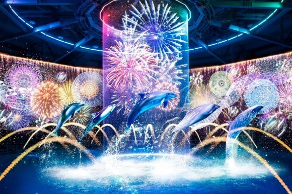 アクアリウム｜マクセル アクアパーク品川「ネイキッド 花火アクアリウム」海の生き物×デジタル花火の“夏祭り”