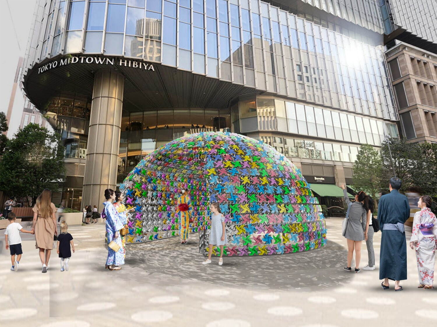 東京ミッドタウン日比谷の夏イベント、約1,000個で作る“かざぐるまドーム”＆日本各地のお祭りステージ｜写真2