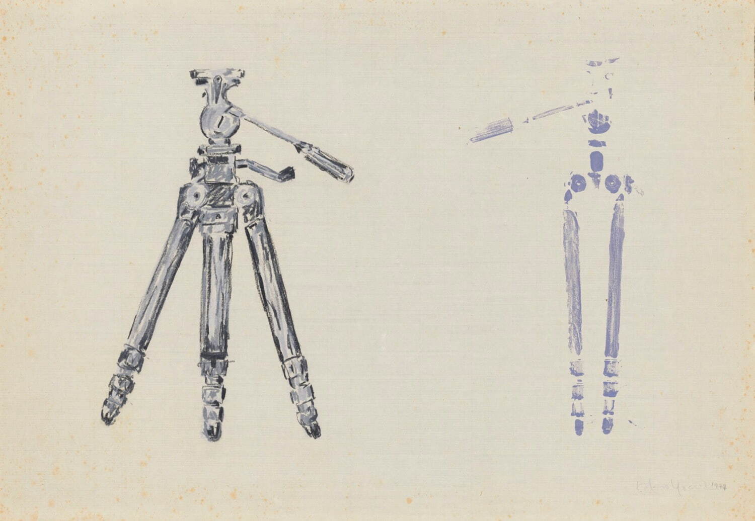 吉田克朗 《Work "D-197"》 1977年 転写、描画：アクリル、パステル、紙 The Estate of
Katsuro Yoshida蔵 ©The Estate of Katsuro Yoshida/ Courtesy of Yumiko Chiba Associates