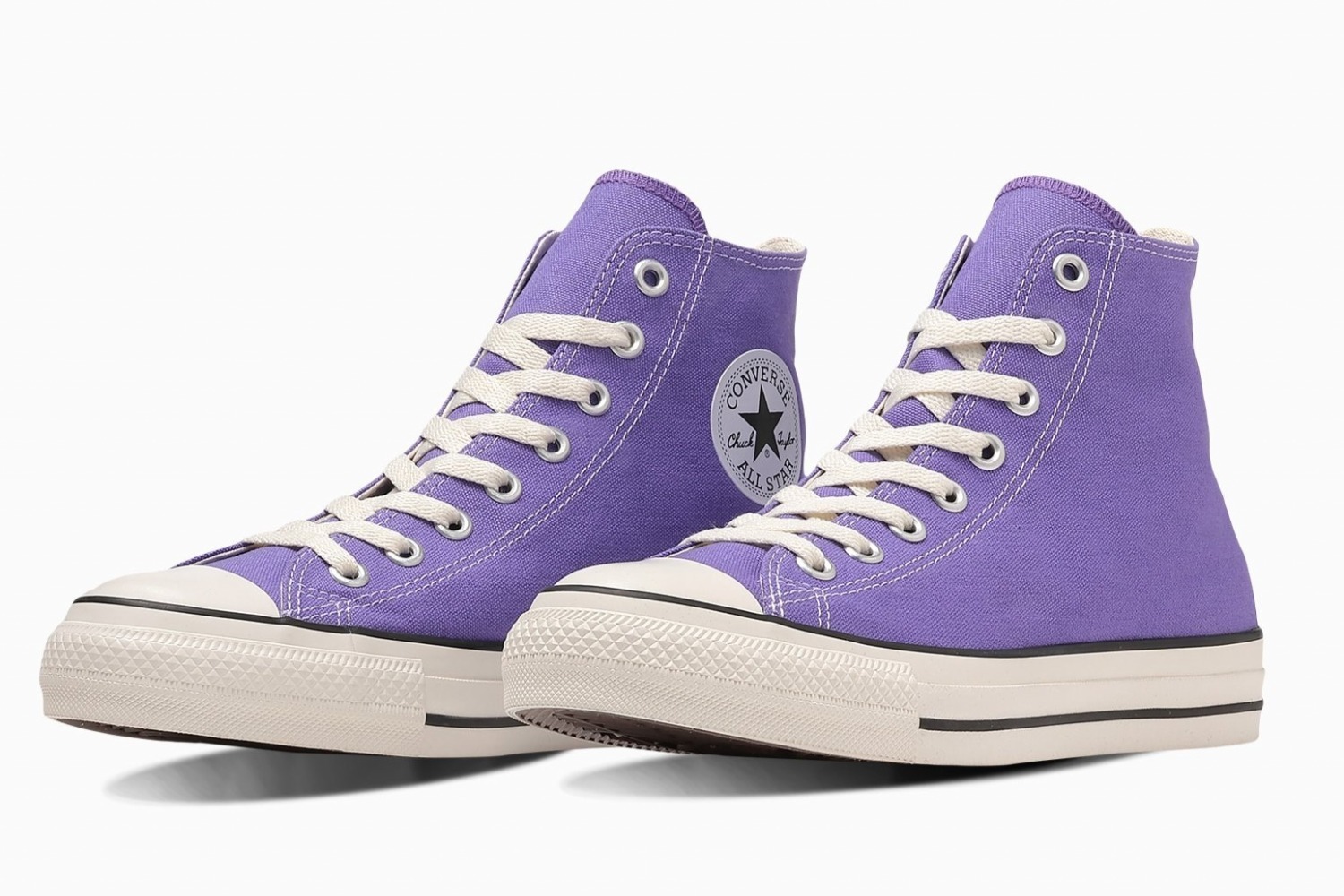 ハイカットスニーカー｜コンバース「オールスター アール」ハイカットシューズ、軽やかなパープルやブラウンアッパーの新色