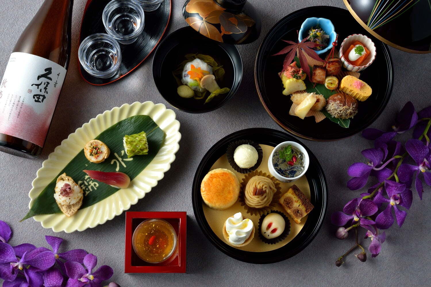 庭園｜日本酒「久保田」香る和のアフタヌーンティーがホテル椿山荘東京で、秋の味覚スイーツや利き酒セット