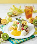 アフタヌーンティー“2種のキウイ使用”カリっとワッフルやジュレ入りアイスティー、ゼスプリとコラボ｜写真3