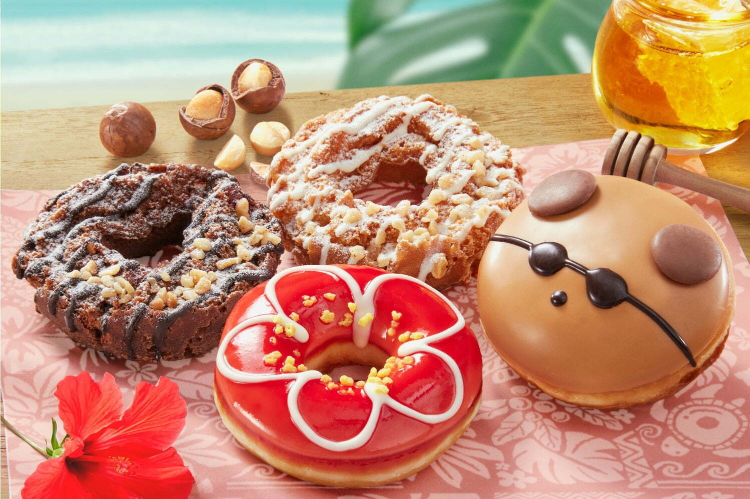 クリスピー・クリーム・ドーナツの夏限定ハワイアンドーナツ クリスピー・クリーム・ドーナツの夏限定ハワイアンドーナツ