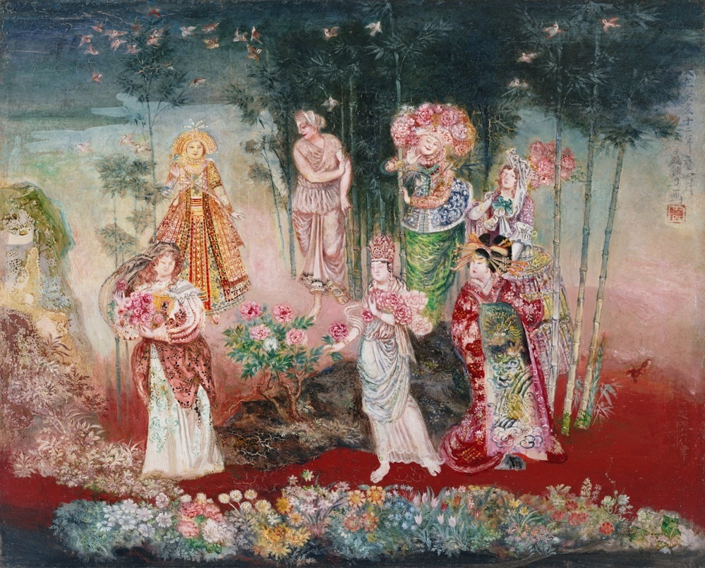 河野通勢 《竹林之七妍》 1923年