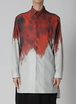 ヨウジヤマモト プールオム “墨染め”ジャカードのロングジャケット、手縫いメッセージのアウターも｜写真11