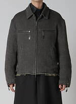 ヨウジヤマモト プールオム “墨染め”ジャカードのロングジャケット、手縫いメッセージのアウターも｜写真6