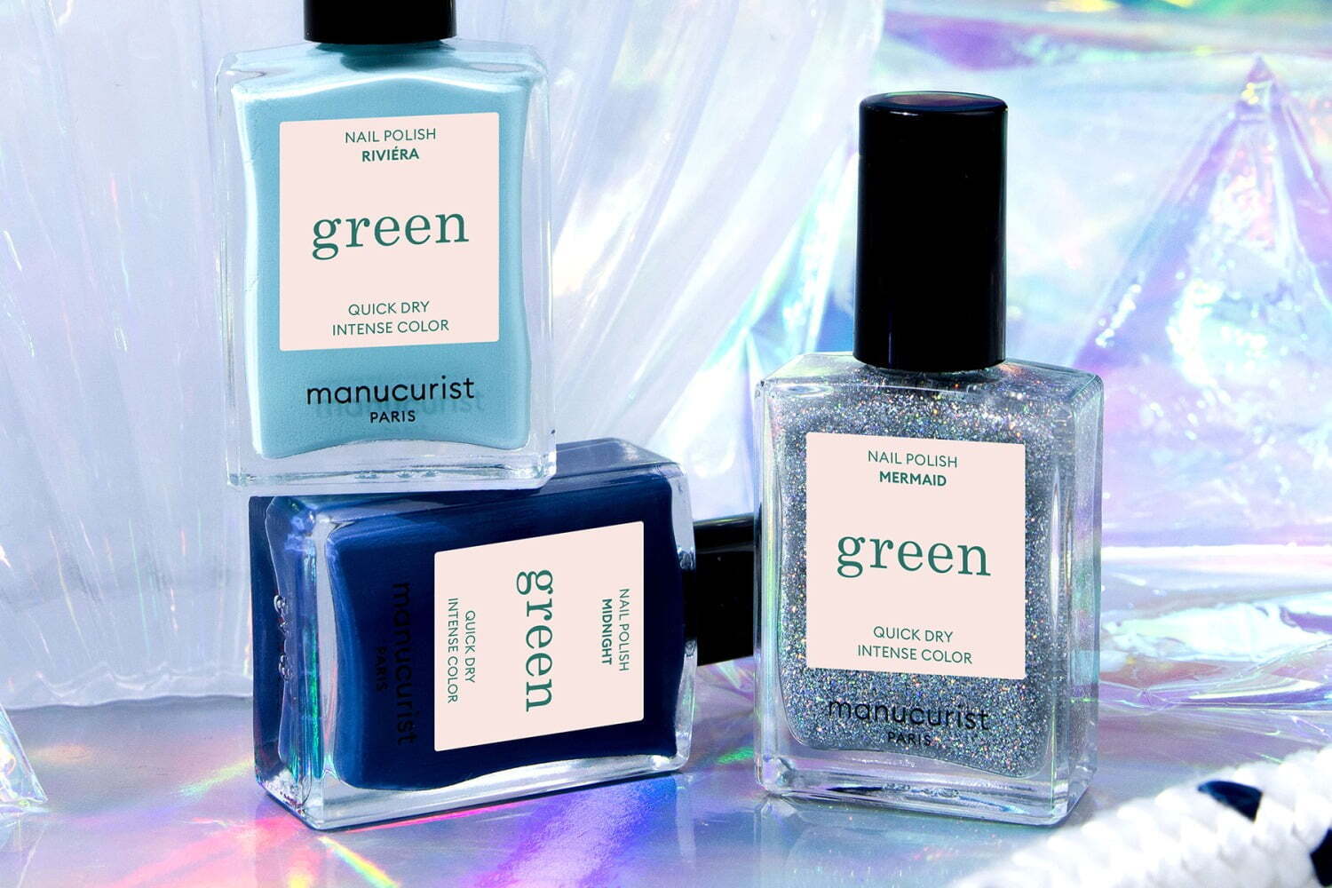 ミッドナイトブルー｜マニキュリスト24年夏ネイル、“まるで人魚の鱗！”ラメ輝くクリアカラー＆夜の海のようなブルー