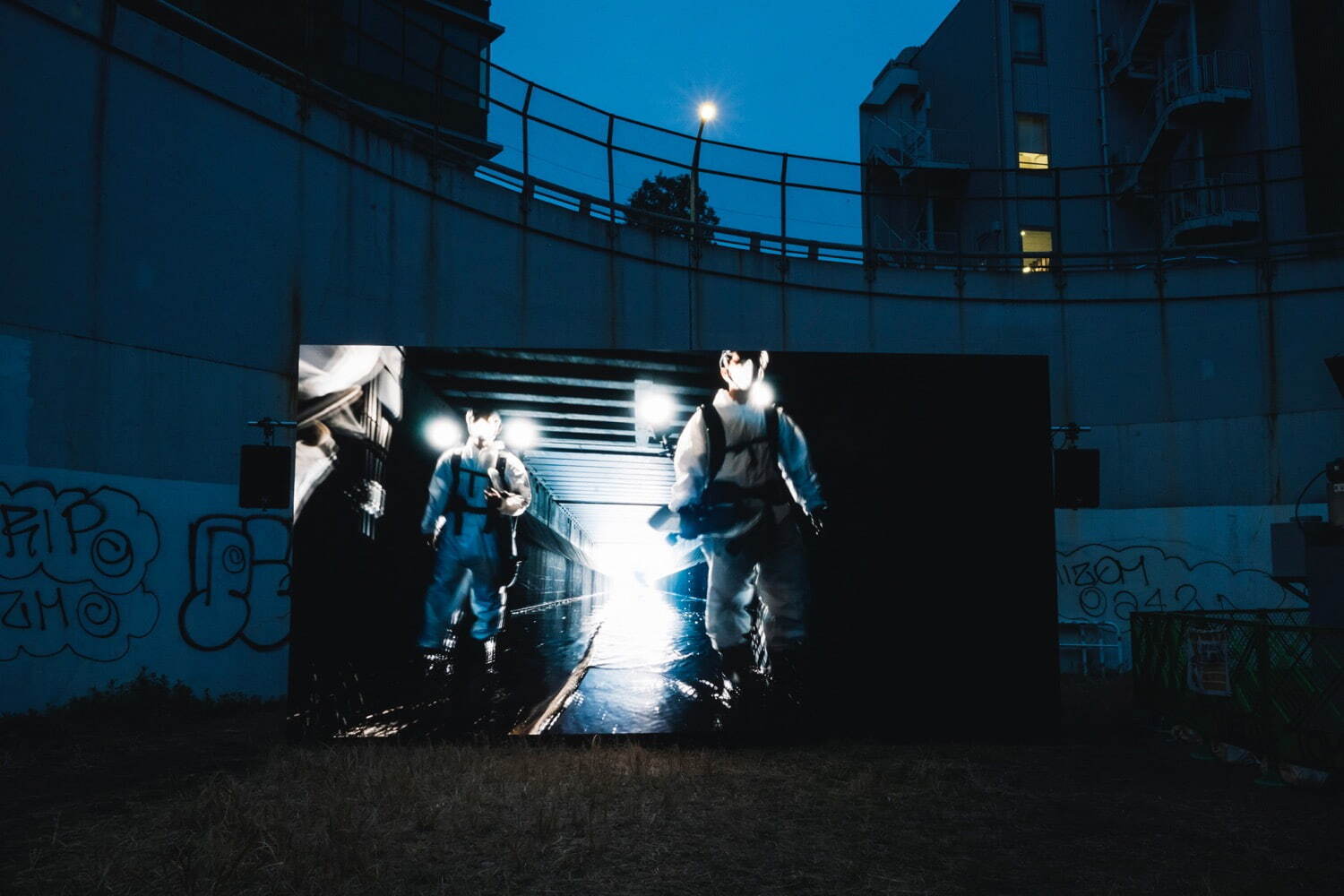 ［参考図版］ SIDE CORE 《rode work ver. under city》 2023年
photo:  Tada (yukai)