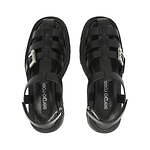 セルジオ ロッシ“煌めくクリスタルバックル”配したグルカサンダル、厚底ラグソールで｜写真3