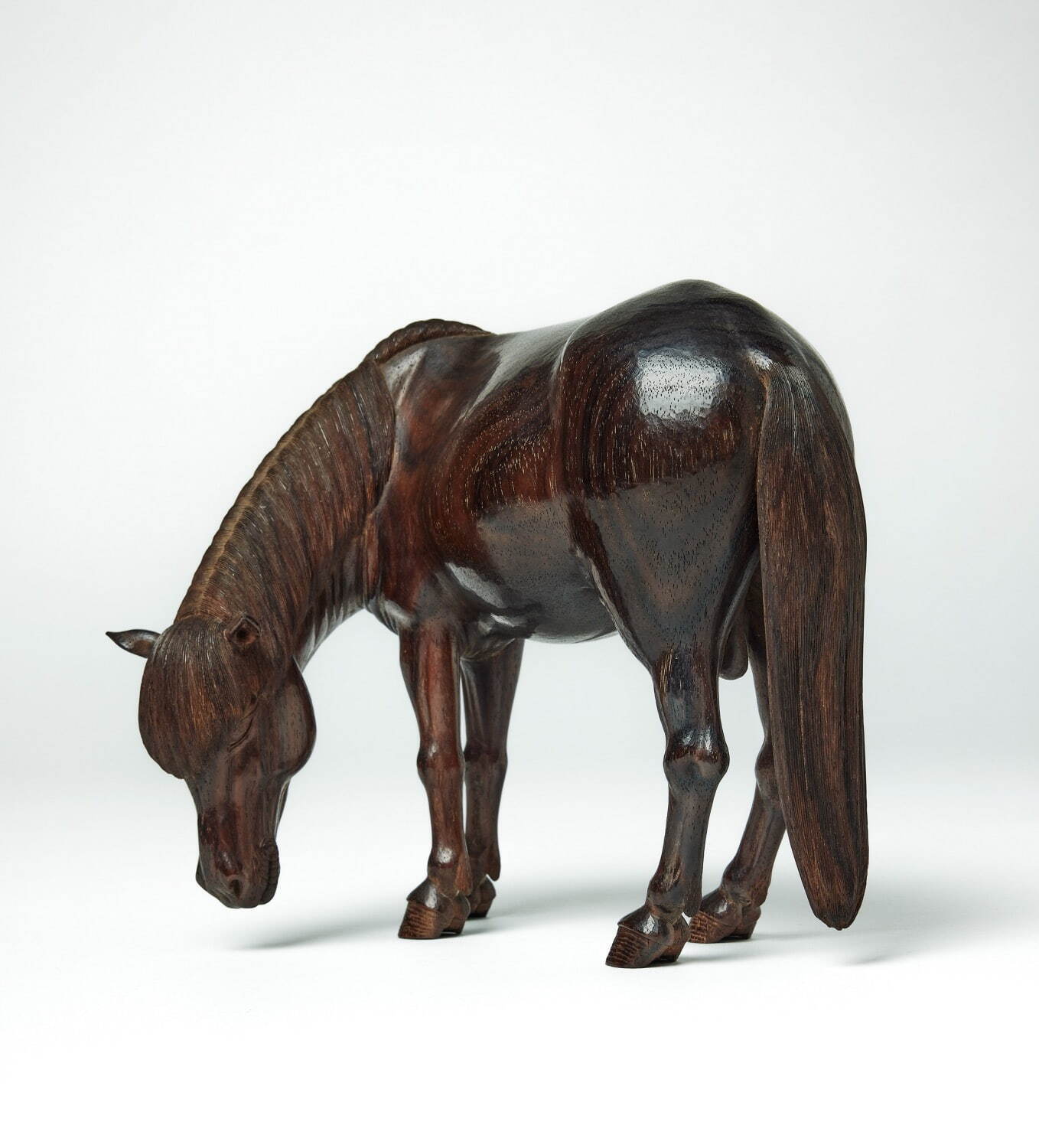 伊勢貞門作 《紫壇製「翁澤」置物》 徳川慶勝(尾張家14代)所用 江戸時代 19世紀 徳川美術館蔵