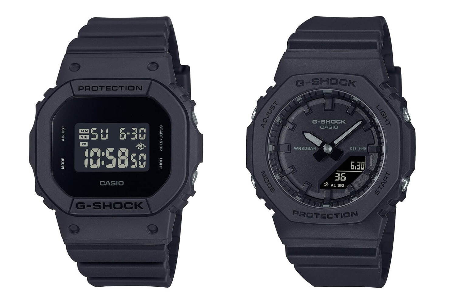 G-SHOCKからオールブラック仕上げの新作腕時計、フォルムを際
