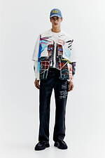 H&M ジャン＝ミシェル・バスキアのアートをウェアに、ダメージデニムジャケットやレザーパンツなど｜写真62