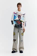 H&M ジャン＝ミシェル・バスキアのアートをウェアに、ダメージデニムジャケットやレザーパンツなど｜写真58