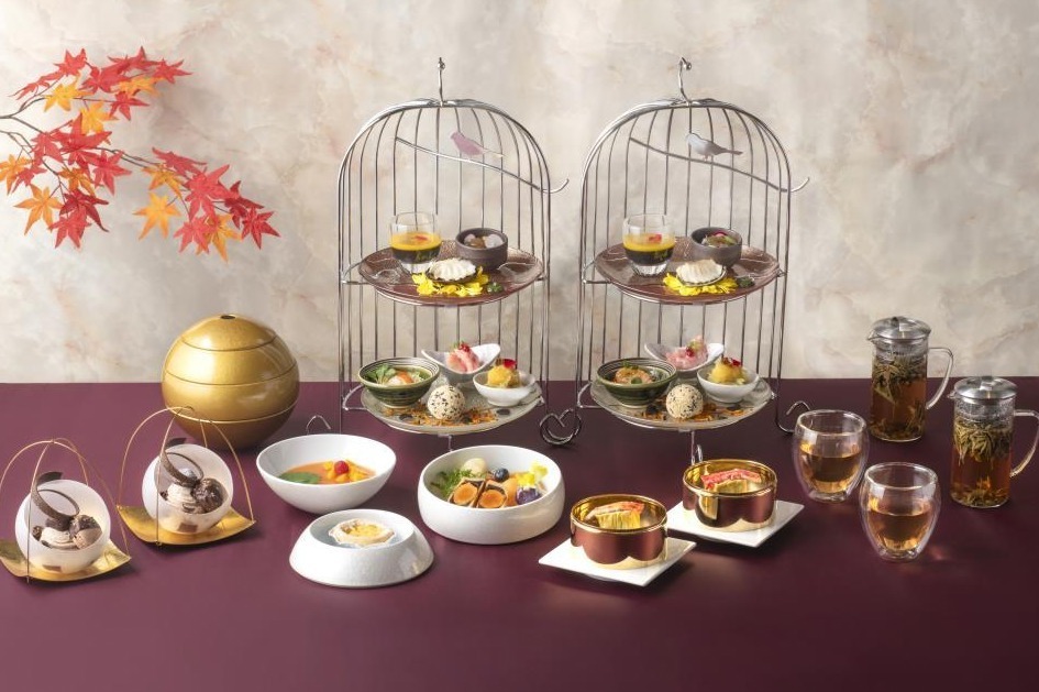 クラゲ｜ヒルトン東京ベイ「秋のチャイニーズアフタヌーンティー」タラバ蟹の焼売やカシスモンブランなど