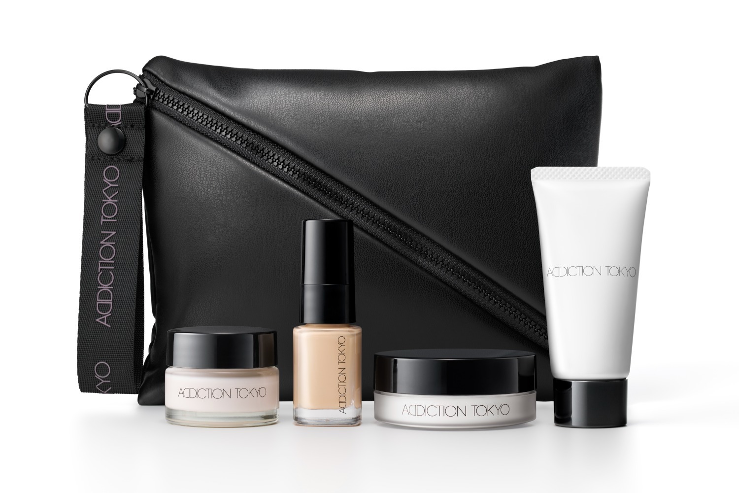 クリスマス｜アディクション24年クリスマスコフレ、ルースパウダー限定色などポーチ付ベースメイクキット