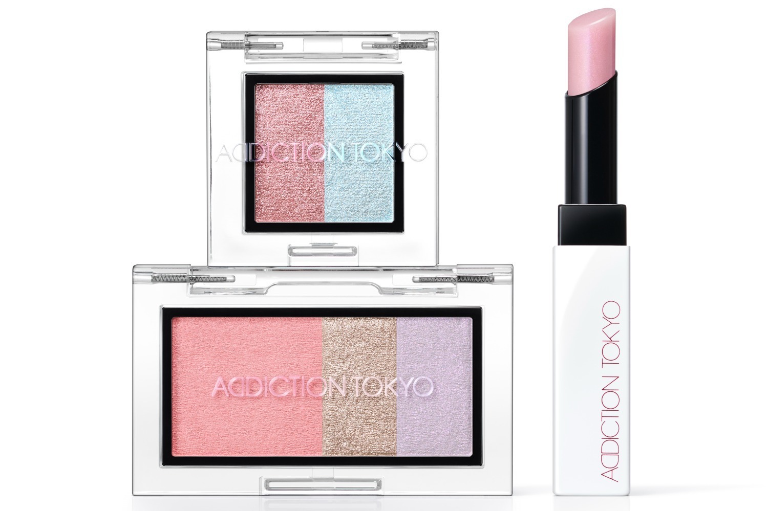 リップオイル｜アディクション24年クリスマスコフレ、“パール×パステル色”アイシャドウ入りメイクキット