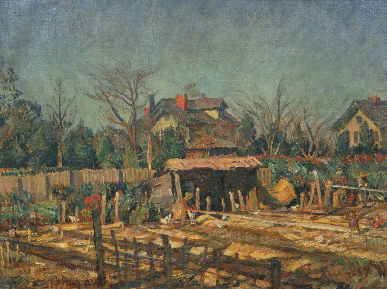 中村彝、【大島風景】、年代物・希少な画集画、新品高級額 額装付、状態良好 中村彝、【大島風景】、年代物・希少な画集画、新品高級額 額装