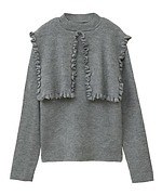 キャンディ ストリッパー24年秋、大ぶりリボンのニットカーディガン＆スマイルの総柄デニム｜写真3