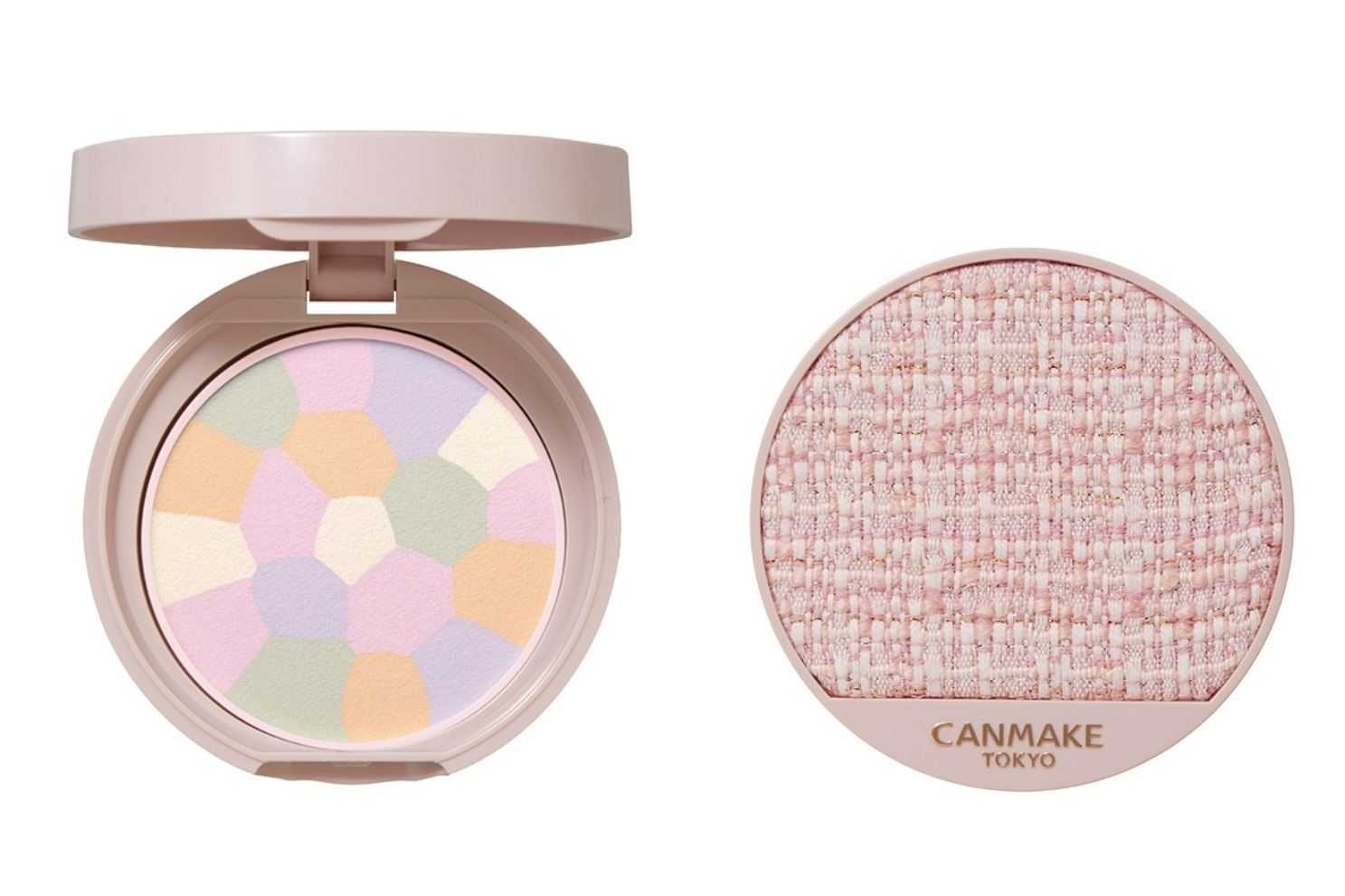 透明肌｜キャンメイク24年冬コスメ、“ピンクツイード”限定デザインのカラフルフェイスパウダー＆新色チーク