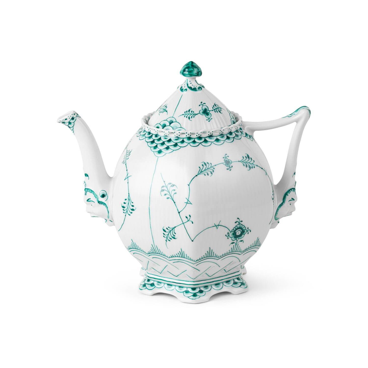 ま*め様 値下げ【希少品】ロイヤルコペンハーゲン グリーンフルーテッド フルレー エメラルドグリーンフルーテッド フルレース|ロイヤル