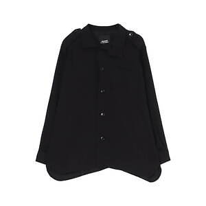 美品 黒のシャツワンピース ロングシャツ男女兼用ヨウジヤマモトコムデギャルソン 美品 黒のシャツワンピース ロングシャツ男女兼用ヨウジヤマモト