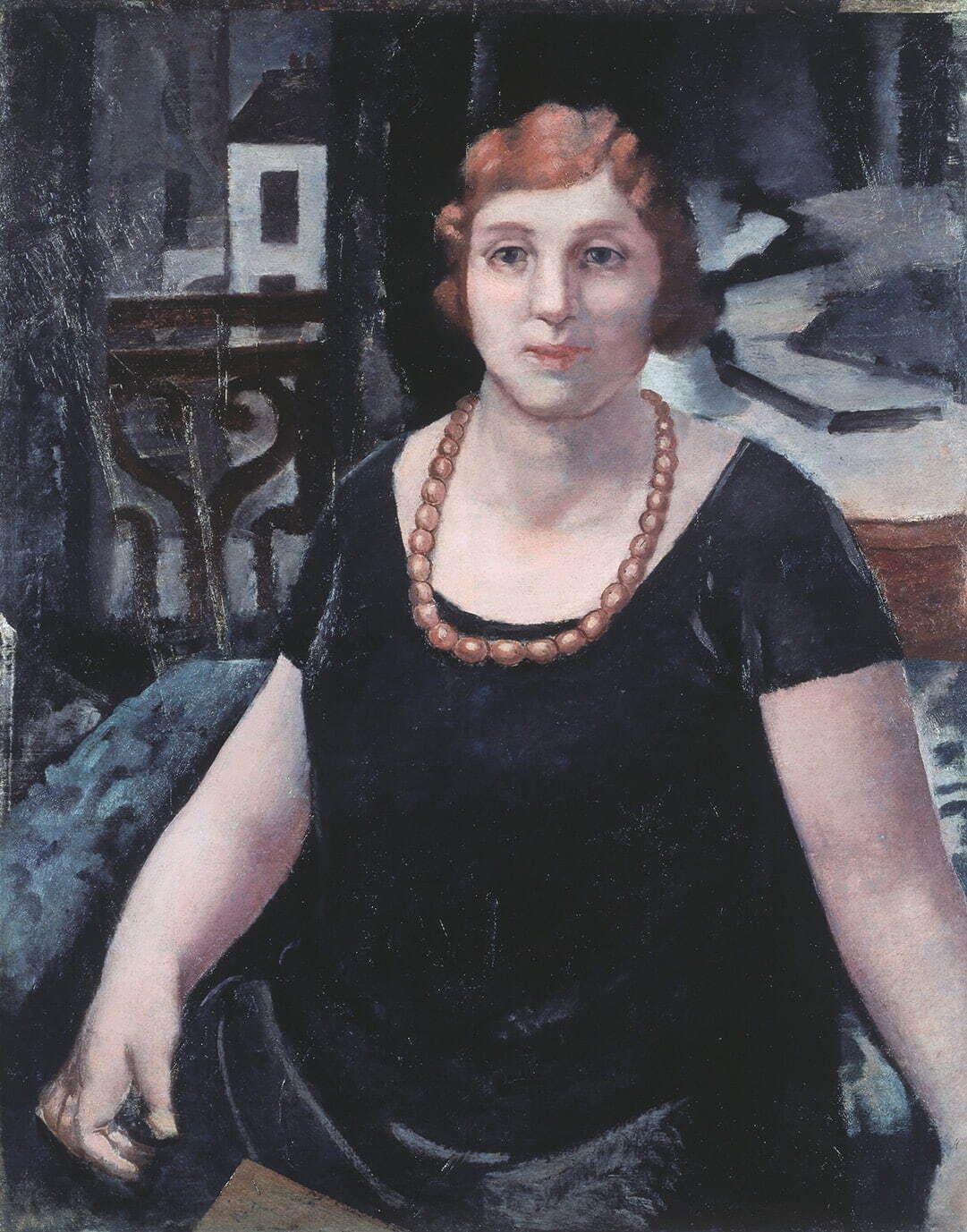 前田寛治 《西洋婦人像》 1925年(大正14年)頃
油彩、カンヴァス 鳥取県立美術館蔵