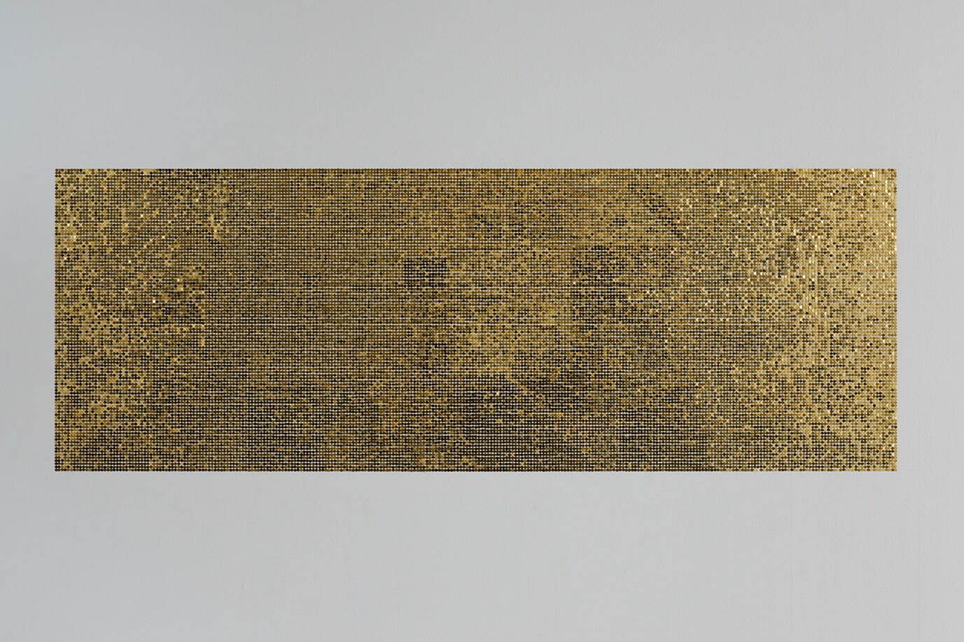 冨井大裕 《ゴールドフィンガー》 2007年(平成19年)
画鋲(27,225本)、指示書 東京国立近代美術館蔵