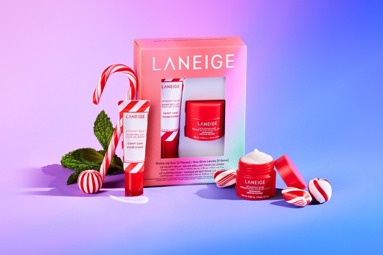 クリスマスコスメ｜ラネージュ24年クリスマスコフレ第2弾、人気リップマスク＆リップバームの“ミント香る”限定キットなど