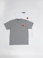関税/送料込【Comme des Garcons】ハート スタッズ Tシャツ プレイ コムデギャルソン 黒ハートプリント×スタッズ 半袖T