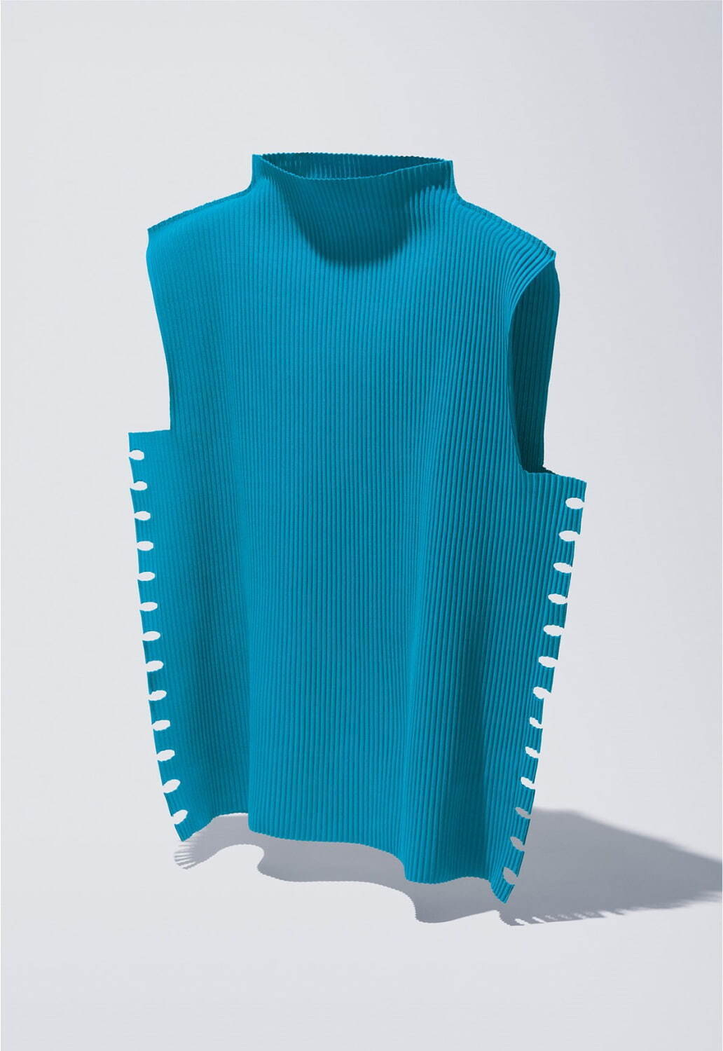 イッセイミヤケ ミーISSEY MIYAKE me レタリングプリントストレッチプリーツカットソー 青他F 【レディース】 ISSEY MIYAKE イッセイミヤケ ミーISSEY me まだらプリント