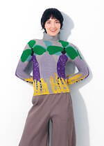 ミー イッセイ ミヤケ24-25年秋冬、花のストレッチプリーツウェアや“植物のトゲ”フリンジのニット｜写真6